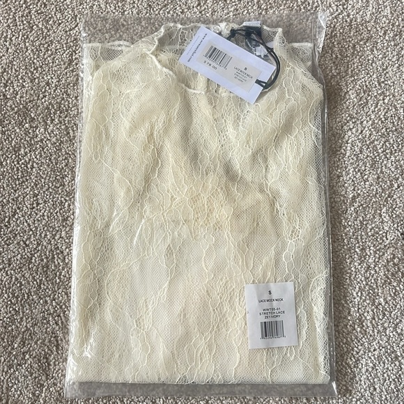 0306 - WEWOREWHAT Lace Mock Neck Small $78 - Picture 3 of 5